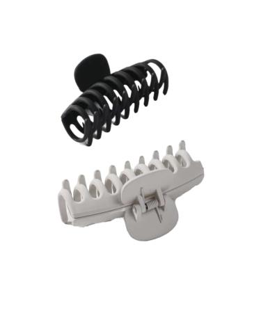 2PCS Large Black/White Hair Claw Clips - Fashion Hair Barrettes for Women - Strong Hold Hair Accessories - Buy Online on GoSupps.com