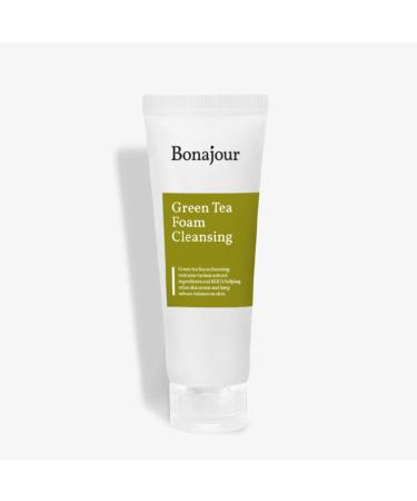 BONAJOUR Green Tea Natural Pores Foam Cleanser - The Best Facial Wash for Acne & Oily skin 5.1Fl.oz