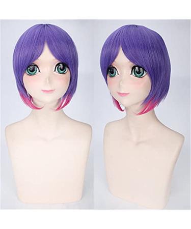 Maeda Atsuko Cosplay Wig - Short Purple Gradient Synthetic Hair for Men & Women | International Shipping Available - Buy Online on GoSupps.com