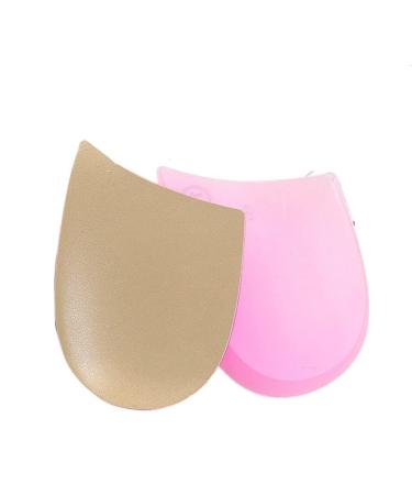 Liner Heel Cups GEL Heel Protectors Foot Orthotic Inserts Adult Premium Stand for Plantar Fasciitis and Heel Blister Prevention(Pink base apricot noodles Medium)