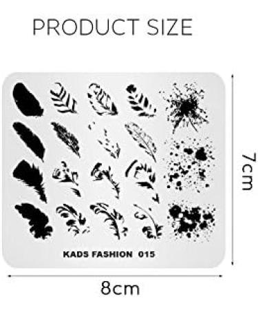 Alexnailart Nail Art Stamping Plate FA015 - Feathers Fashion Design Template - Buy Online on GoSupps.com