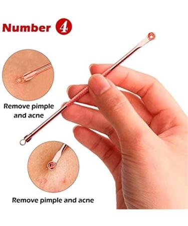 U-K Blackhead Remover Comedone Extractor Blackhead Tweezers Kit Professional Stainless Pimple Acne Blemish Removal Tools Set Deft Processed - Buy Online on GoSupps.com
