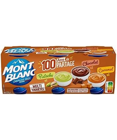 Mont Blanc - Multi Variety Dessert Cream Chocolate Caramel Pistachio 6X125G - Pack of 3 - Limited Offer - Buy Online on GoSupps.com