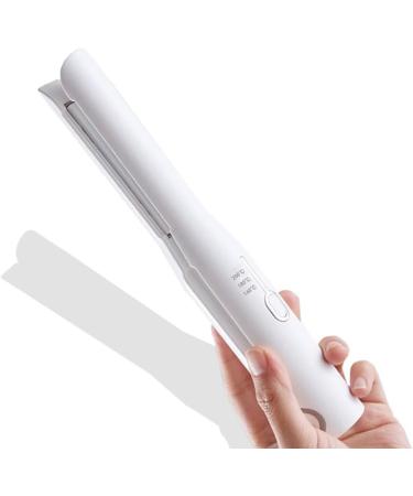 2 in 1 Cordless Hair Straighteners & Curlers - USB Rechargeable Travel Mini Hair Styling Device in White - Buy Online on GoSupps.com