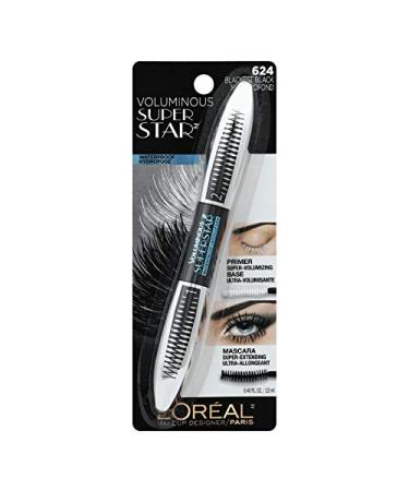 L'Oreal Paris Cosmetics Voluminous Superstar Waterproof Mascara, Blackest Black, 1 Tube Waterproof Blackest Black 0.4 Fl Oz (Pack of 1) - Buy Online on GoSupps.com