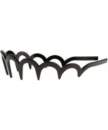 Wavy Metal Hair Band Unisex Wavy Headband Black Spring Wavy Metal Hair Band with Long Teeth Hairhoop Sports Headband Headwear Accessories Black 1pc - Buy Online on GoSupps.com