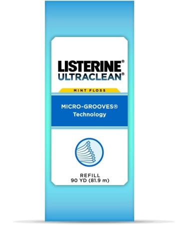 Listerine Ultraclean Waxed Mint Dental Floss - 30 Yards | Plaque Removal & Gum Protection | Shred-Resistant for Thorough Cleaning - Buy Online on GoSupps.com
