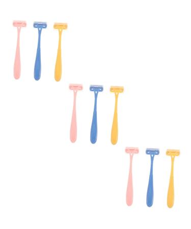 FRCOLOR 9 STK Manual hair removal knife Backhair razor beauty razor body razor for women manual body razor Armhaarrasier Former Rustproof steel travel girls