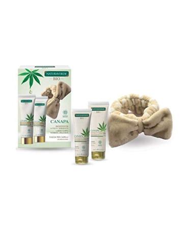 Naturaverde bio hemp - 250 ml body wash + 200 ml body cream + hair band