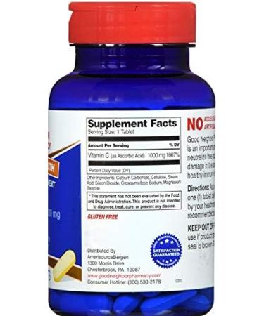 Good Neighbor Pharmacy C 1000mg 100 tablets - Buy Online on GoSupps.com