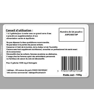 Astragalus 200 capsules with a dosage of 500mg - food supplement - Buy Online on GoSupps.com