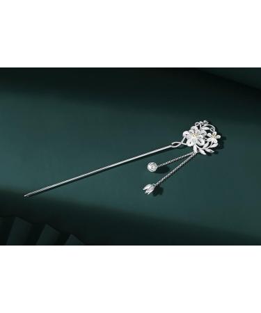 HangErFeng Silver Hairpin Hanfu Accessories Flower Butterfly Hairclip 604 - Buy Online on GoSupps.com