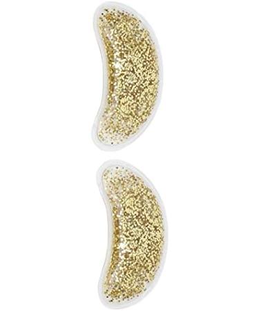 Hot Cold Therapy Eye Gel Bag - Reduce Dark Circles & Swelling | Reusable Cooling Mask | Glitter Golden Design - Buy Online on GoSupps.com