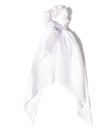 Pack of 2 White Satin Knotted Bow Hair Scrunchies for Women and Girls - Buy Online on GoSupps.com