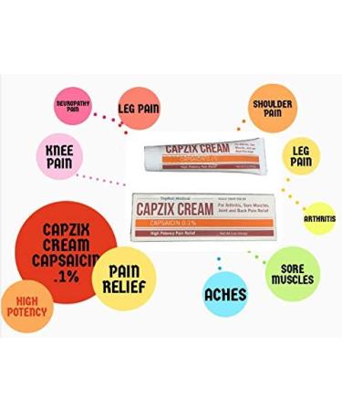 Capzix Cream 2 OZ, Capsaicin .1% for Maximum Pain Relief - Buy Online on GoSupps.com