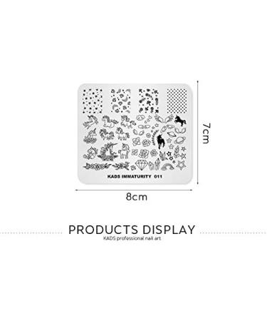Alexnailart Dream Unicorn Crystal Flower Nail Stamping Plate - Multi-Pattern Template for Nail Art with Stamper & Scraper - IM011 - Buy Online on GoSupps.com