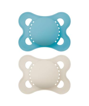 MAM Original pacifiers in a set of 2 rubber with pacifier box 2-6 months light blue - Buy Online on GoSupps.com