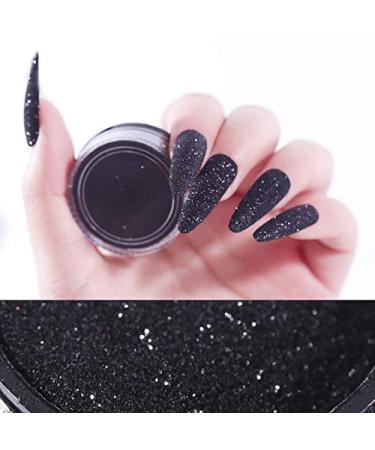 Buy Laser Shining Sugar Nail Glitter Powder | Black & White Nail Art Pigment Dust for Stunning Manicures - International Shipping - Buy Online on GoSupps.com