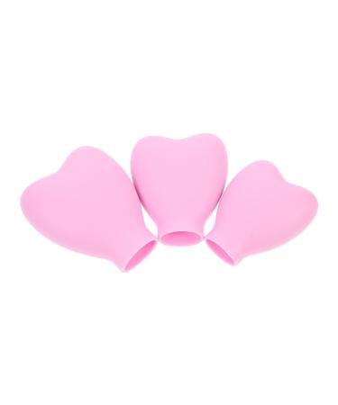 FRCOLOR 3pcs Makeup Brush Covers Reusable Silicone Makeup Brush Holders Sleeve Travel Cosmetic Brush Organizer Case for Storage (Pink)