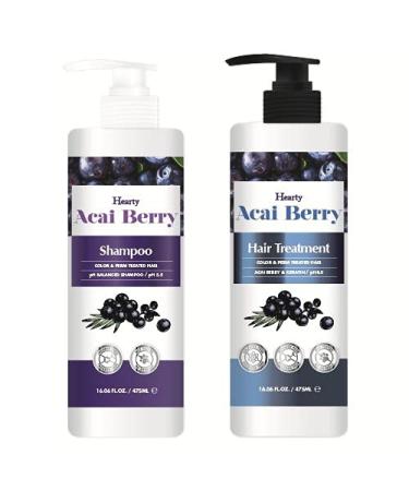Hearty Acai Berry Shampoo & Treatment Set 16.06fl.oz/ 475ml