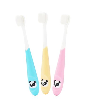 GLEAVI 3pcs Toothbrush Abs Soft Fur Bristles Child