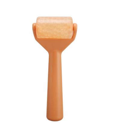 Ice scooters reusable cooling scooters in pink and orange for home and travel use facial massage device for wrinkles eye swelling dark circles and double chin removal (orange)
