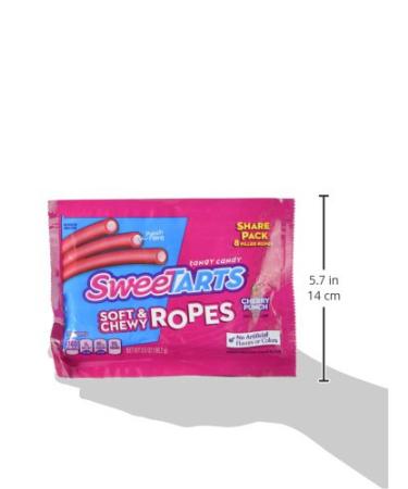 SweeTARTS Soft & Chewy Ropes 3.5oz (Pack of 12) - Licorice Candy | Sweet & Tangy Flavor - 8 Count - Buy Online on GoSupps.com