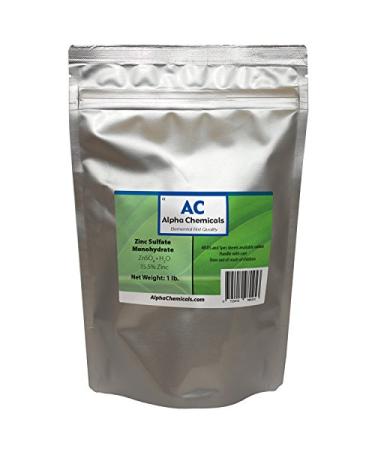 Zinc Sulfate Monohydrate - 35.5% Zn - 99% Pure - 1 Pound