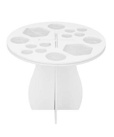 Makeup Brush Drying Rack 14 Holes Multifunctional Makeup Brush Holder for Makeup (White)