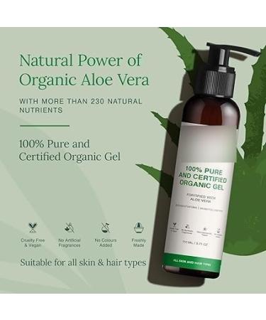 Juicy Chemistry Organic Aloe Vera Gel 110 ml Multipurpose Gel | Fresh and Soothing | Free from Parabens Sulphates Mineral Oils | For Men & Women - Buy Online on GoSupps.com