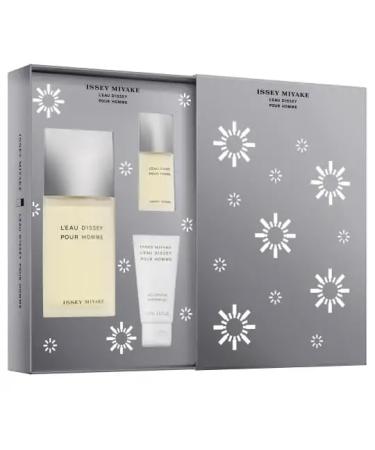 Issey Miyake L'eau D'issey Pour Homme 3-Piece Set for Men (4.2 Oz Eau De Toilette Spray + 0.5 Oz Eau De Toilette Spray + 1.6 Oz Shower Gel) - Buy Online on GoSupps.com