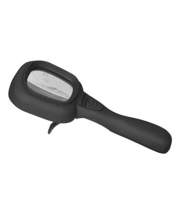 Magnifying Glass Optical Glass Lens 4X Magnification 5 LED Lights 1 Uv Lamp Portable Reading Magnifier Good Times