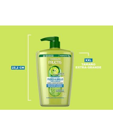  Garnier Garnier Fructis Strength and Shine Shampoo Pack of 2 for Normal Hair (2 x 1L) - Buy Online on GoSupps.com