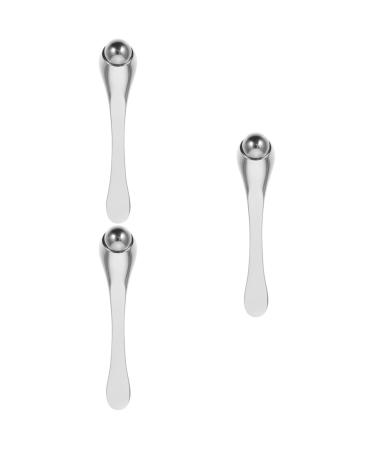 Ultechnovo 3 pieces Import stick eye massage eye cream beauty device eye scrolling ball roller eye care instrument facial scooter cream instrument tool massage silverx3stk 8.5x2x2cmx3pcs