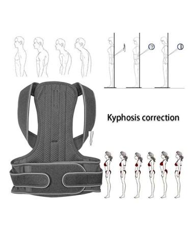 Back Posture Corrector Protection Back Shoulder Strap Humpback Back Pain Relief Brace Adjustable Adult Corset Body Health Care (Color : Grau Size : XX-Large) vision Grey XX-Large - Buy Online on GoSupps.com
