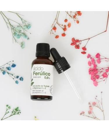 Ferulic Acid Serum 0.6% With Tsubaki Oil and Vitamins C+E Anti-Aging Face Treatment 30ml Dropper Bottle - Buy Online on GoSupps.com