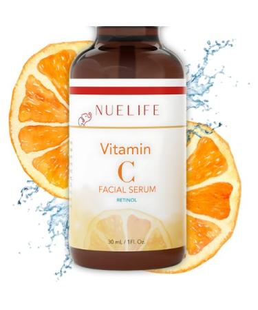 Retinol Premium Vitamin C Facial Serum - Vitamin E Hyaluronic Acid Amino Acids Anti-Aging/Wrinkles Fast Absorbing