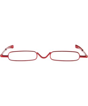 KoKoBin Mini Slim Reading Glasses +1.0 | Unisex Metal Visual Aid with Case - Stylish Red Color - Buy Online on GoSupps.com