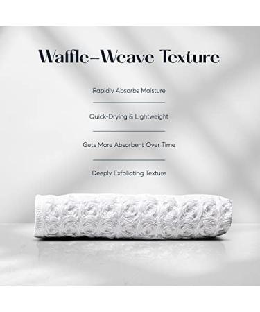 Sutera Silverthread Wash Towels Set - Pack of 4 White 100% CA-Grown Cotton - Extra Absorbent & Quick Drying - Luxury Face Cloths 12x12 - Buy Online on GoSupps.com