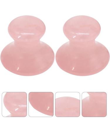 Doitool 2 Piece Gua Sha Face Tools | Jade Roller & Mushroom Stones for Facelift | Perfect Gift for Women - Pink - Buy Online on GoSupps.com
