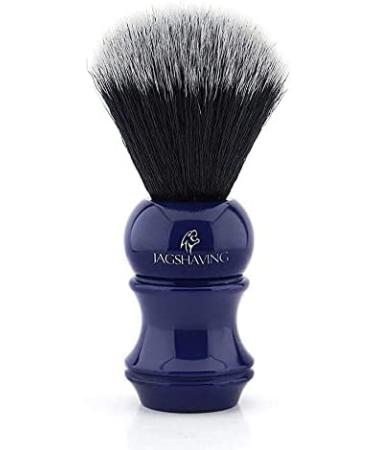 Fine black synthetic hair brush with blue resin handle shaving brush for men soft hair brush