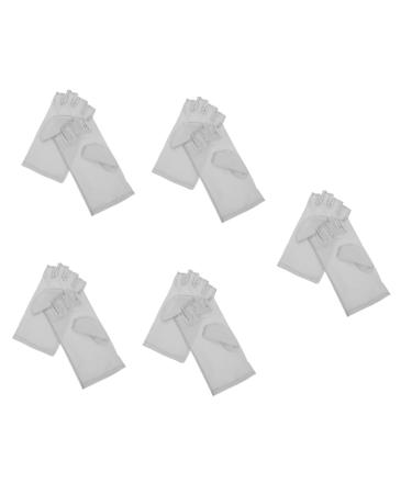 FRCOLOR Anti-uv Gloves 5 Pairs Nail Gloves Uv Protection Gloves Gel for Nails Salon Gloves Sun Gloves Half Finger Gloves Glove for Nail Uv Lamp Gloves Nail Dryer Gloves Miss Spandex