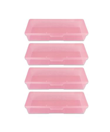 Beauticom Professional Manicure Nail Pedicure Storage Box Size L 3 Pieces Rose