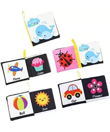 Crinkle Book Baby Toy - High Contrast Black and White Fabric Book for Newborns - Soft Touch and Feel Sensory Toy for Early Education - Perfect Learning Toy for 3, 6, 12 Months - Buy Online on GoSupps.com