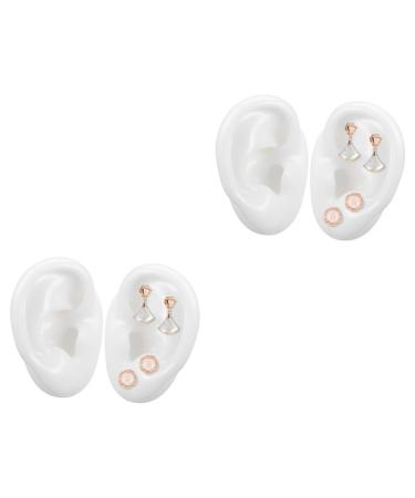 2 Pairs Artificial Ears Imitation Ear Mold Simulation Ear Model Artificial Display Ear Model Human Ear Model Artificial Ear Model Simulation Ear Mold Fake Ear Models