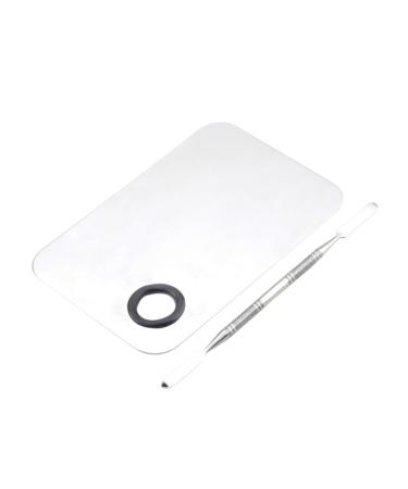 Didiseaon Nail Manicure Tool Girl Lady Makeup Mixing Palette Tool Palette Makeup Palette for Foundation Mixing Cosmetic Spatula Tool Spatula Palette Stainless Steel Palette Tray Medium Miss