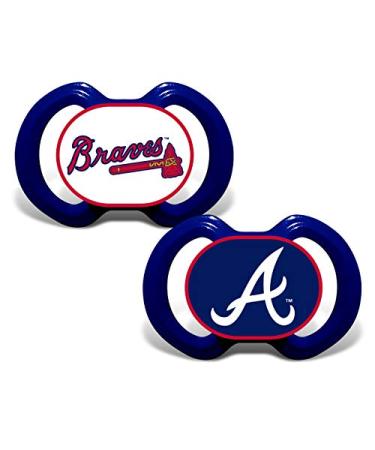 Baby Fanatic Atlanta Braves Pacifier 2-Pack Multi One Size (ATB2000)