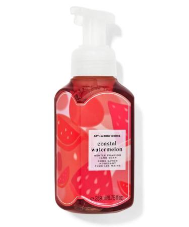 Bath Body Coastal Watermelon Gentle Foaming Hand Soap | 8.75 Fl Oz | Scented with Natural Essential Oils