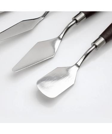 Lightwish 5xPalette Knife Set - Stainless Steel Painting Knives for Oil, Canvas, Acrylic - Color Mixing Spatula Palette Knives (5 Pieces) - Buy Online on GoSupps.com