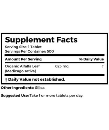 Bernard Jensen's Alfalfa Leaf Tablets 625mg - 500 Tablets | Pure and Potent Formula - Buy Online on GoSupps.com